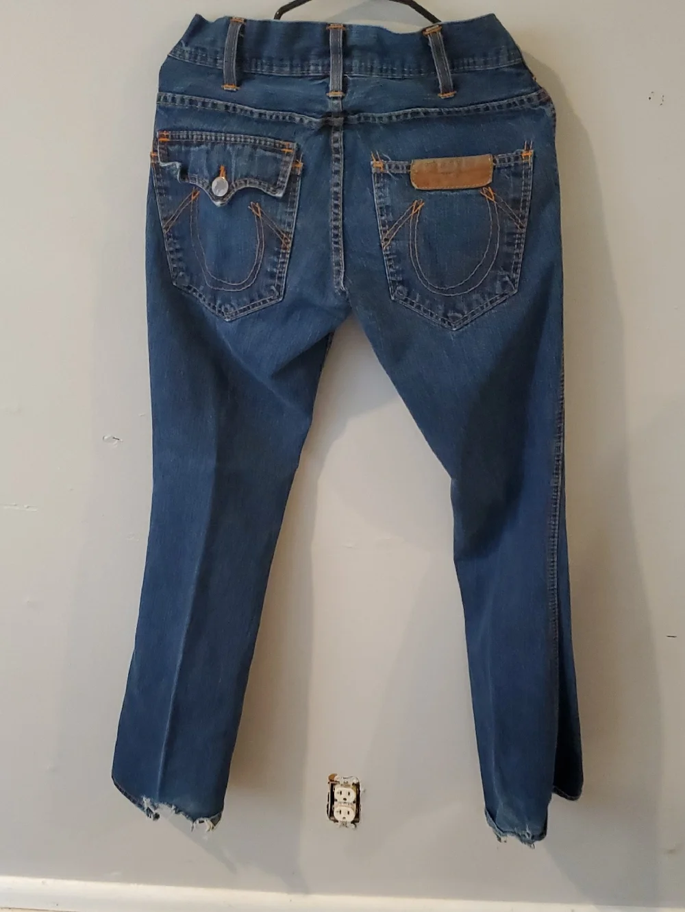 True Religion Straight Leg Jeans in Dark Blue